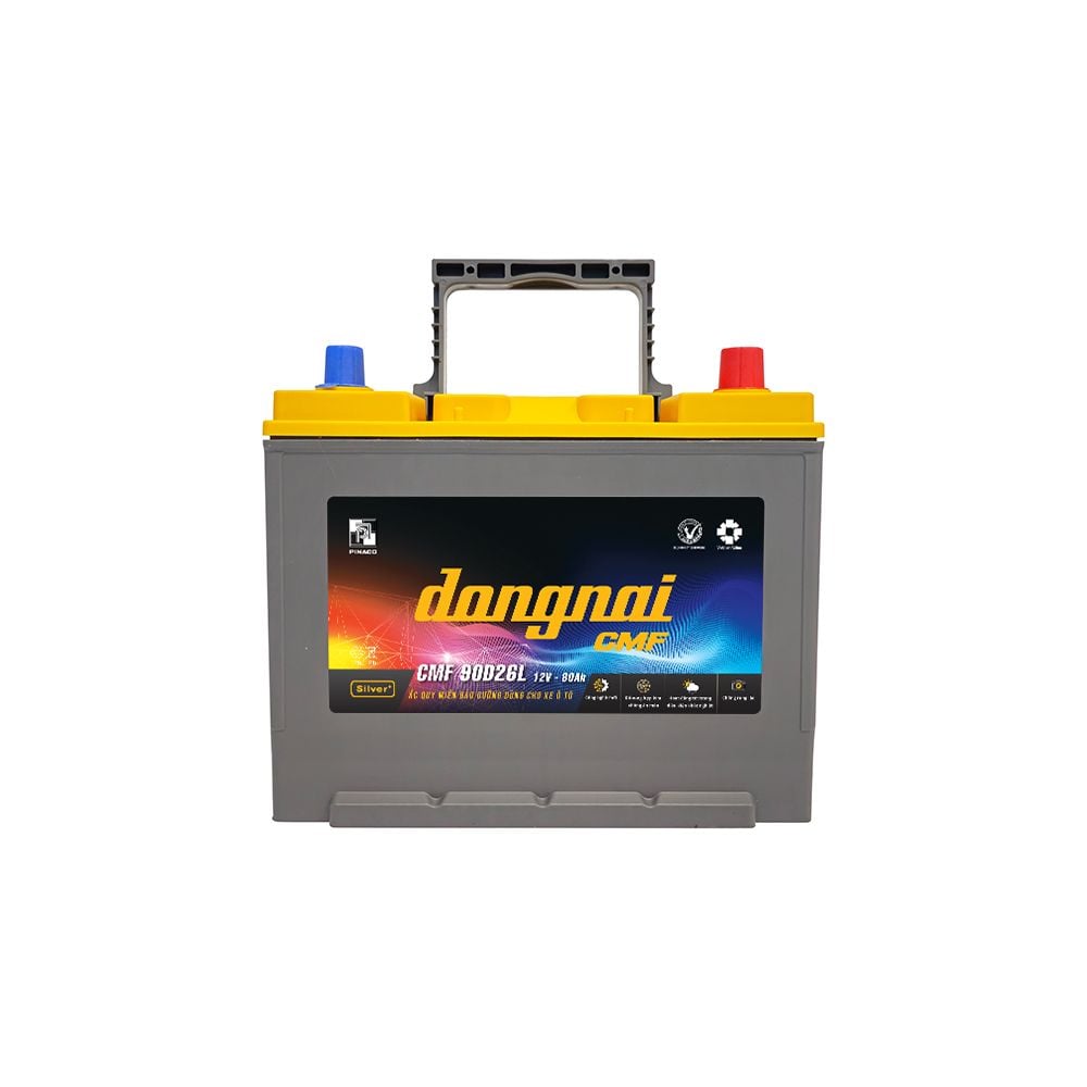 Ắc quy khô miễn bảo dưỡng Đồng Nai CMF 90D26L - 12V - 80Ah