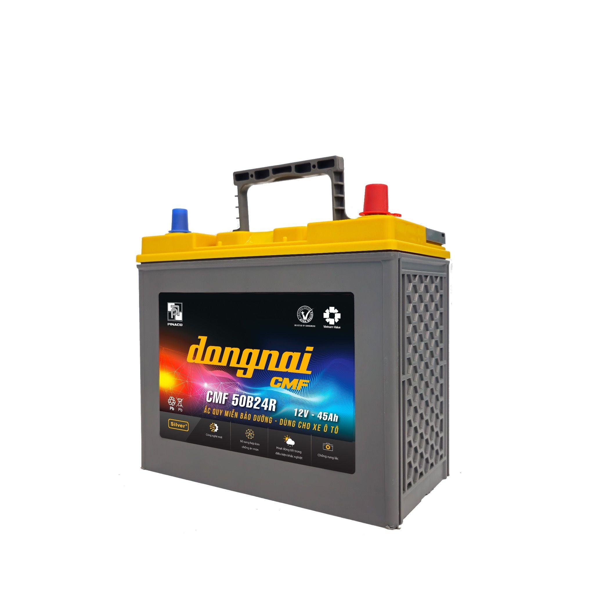 Ắc quy khô miễn bảo dưỡng Đồng Nai CMF 50B24R - 12V - 45Ah 3