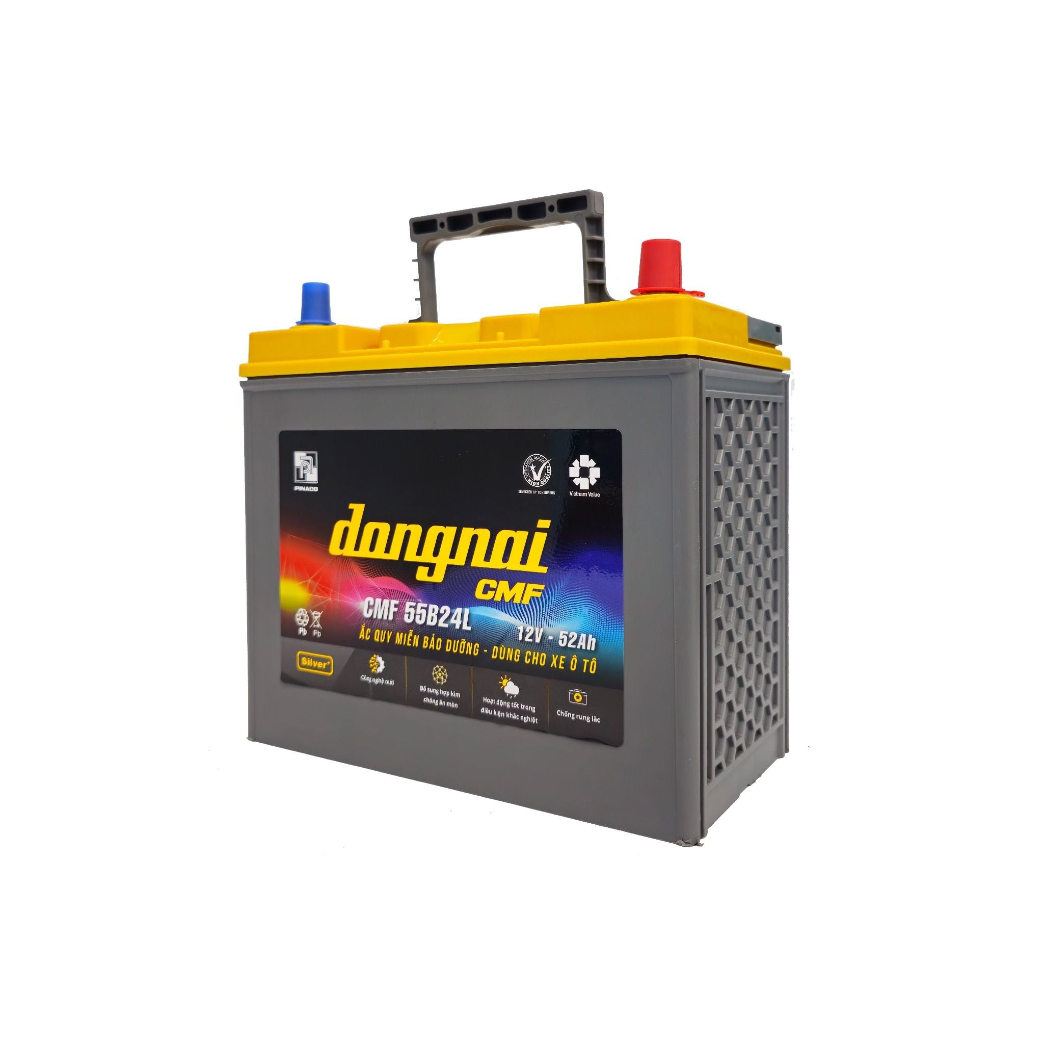 Ắc quy khô miễn bảo dưỡng Đồng Nai CMF 55B24L - 12V - 52Ah 3