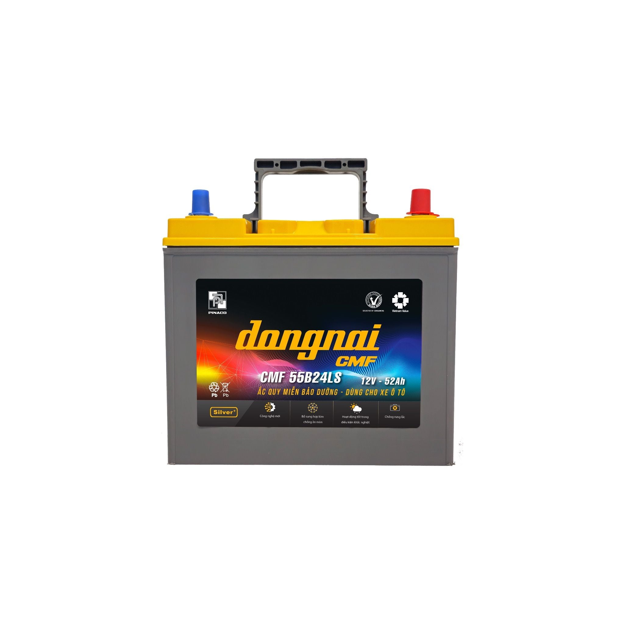 Ắc quy khô miễn bảo dưỡng CMF 55B24LS - 12V - 52Ah