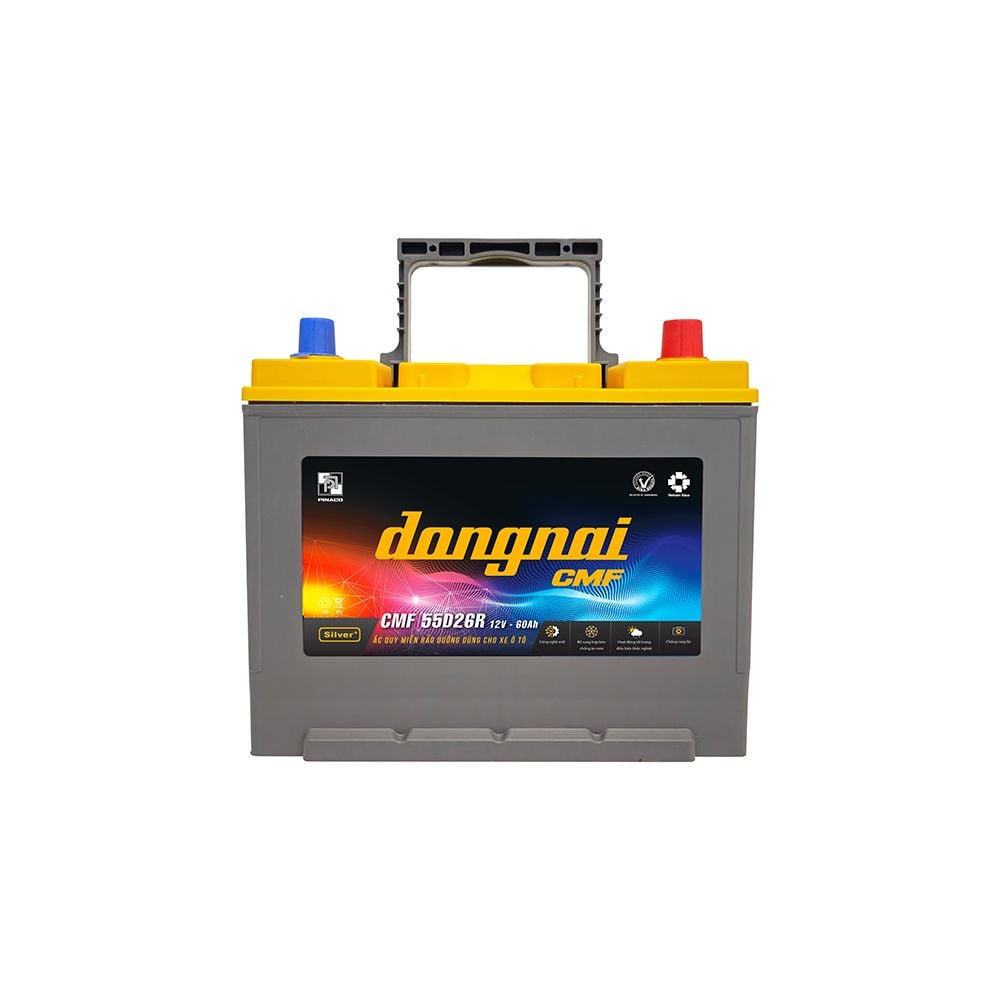 Ắc quy khô miễn bảo dưỡng Đồng Nai CMF 55D26R - 12V - 60Ah