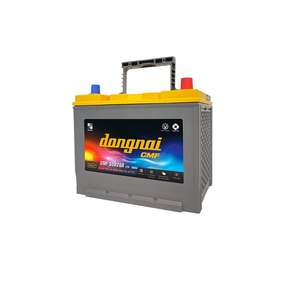 Ắc quy khô miễn bảo dưỡng Đồng Nai CMF 55D26R - 12V - 60Ah 3