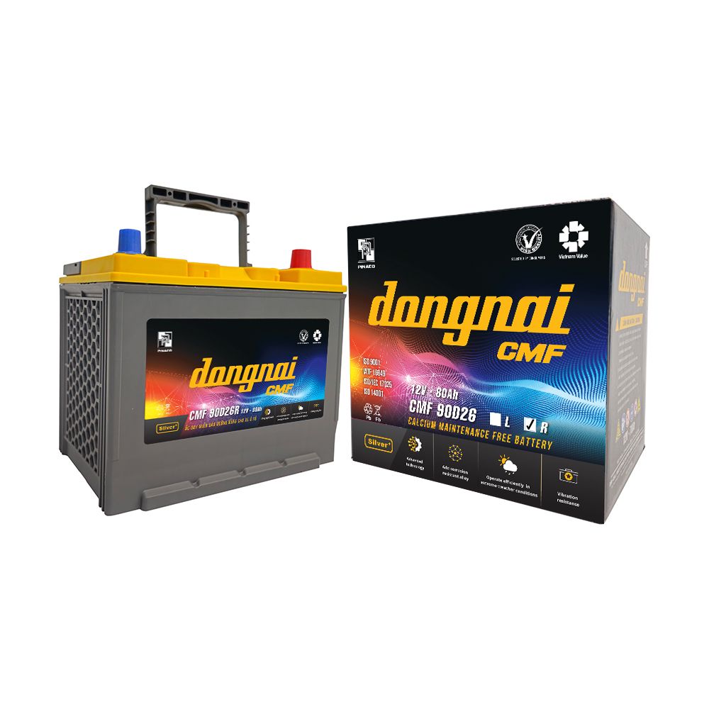 Ắc quy khô miễn bảo dưỡng Đồng Nai CMF 90D26R - 12V - 80Ah 3