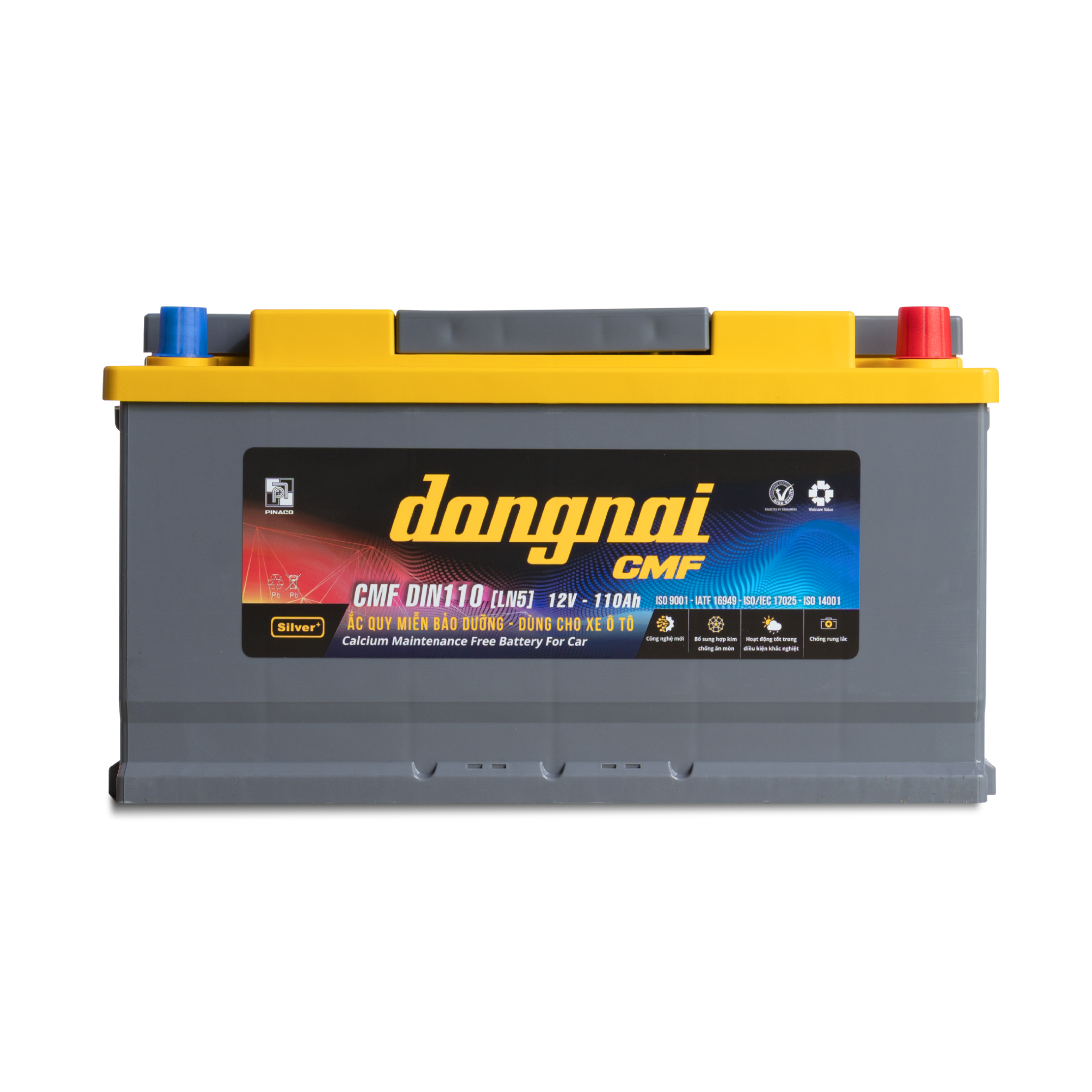 Ắc quy khô miễn bảo dưỡng Đồng Nai CMF DIN110 [LN5] - 12V - 110Ah