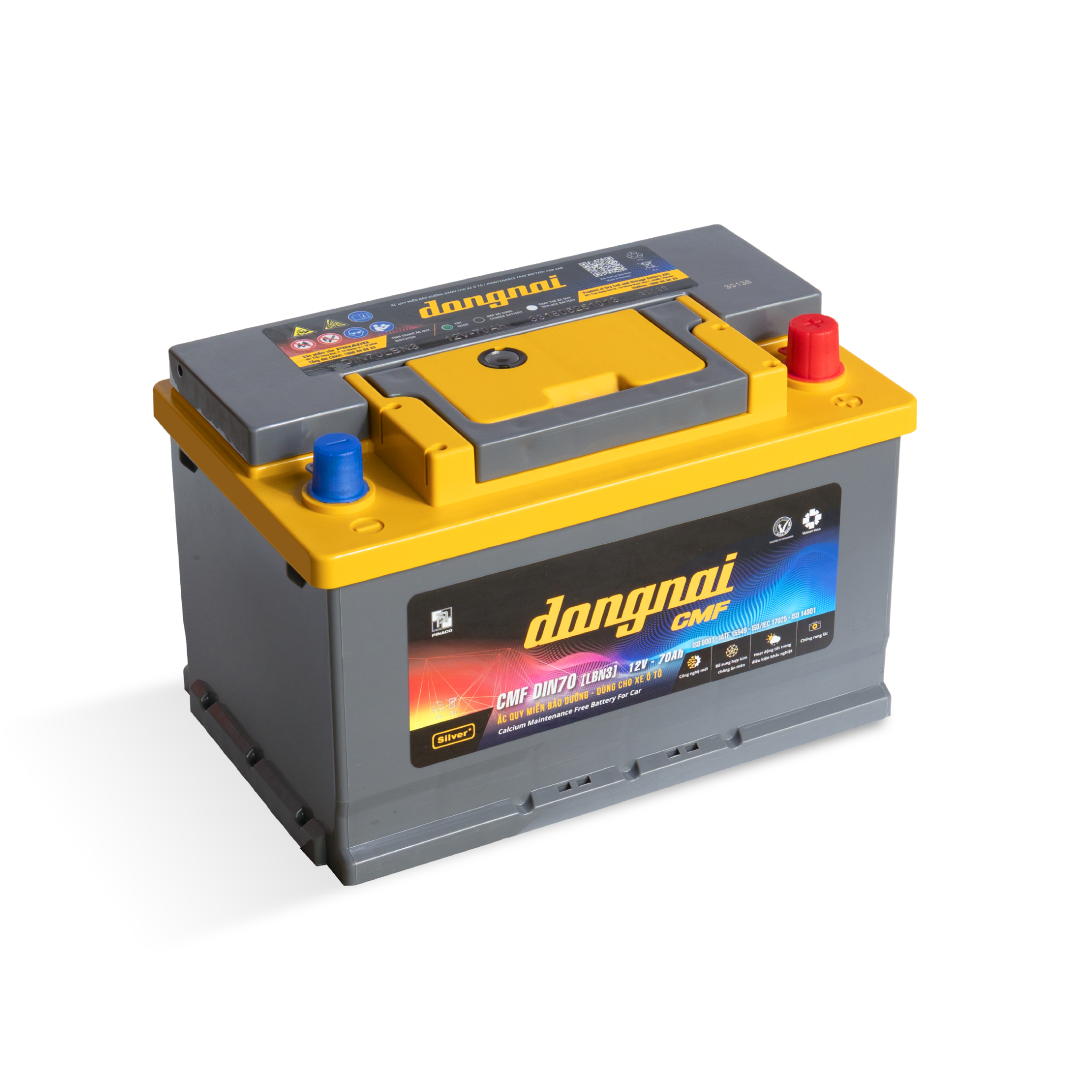 Ắc quy khô miễn bảo dưỡng Đồng Nai CMF DIN70 [LBN3]- 12V - 70Ah 2