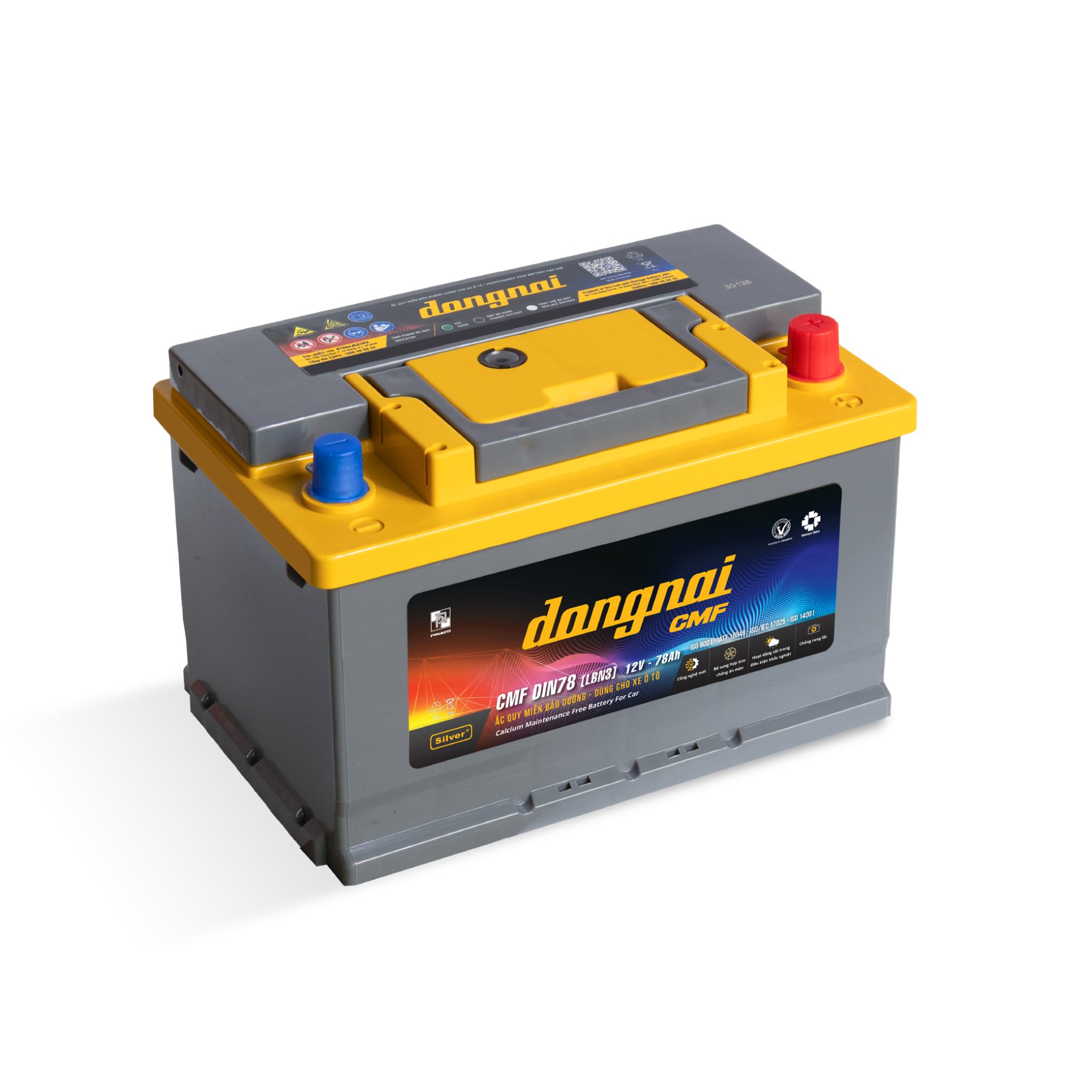 Ắc quy khô miễn bảo dưỡng Đồng Nai CMF DIN78 [LBN3] - 12V - 78Ah 2