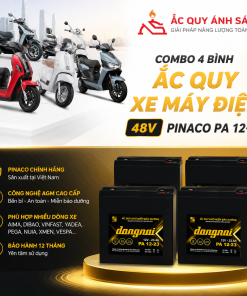 bộ 4 bình ắc quy xe máy điện 48V